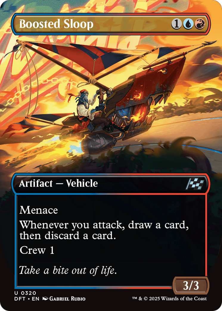 Boosted Sloop (Borderless) [Aetherdrift] | Jomio and Rueliete's Cards and Comics