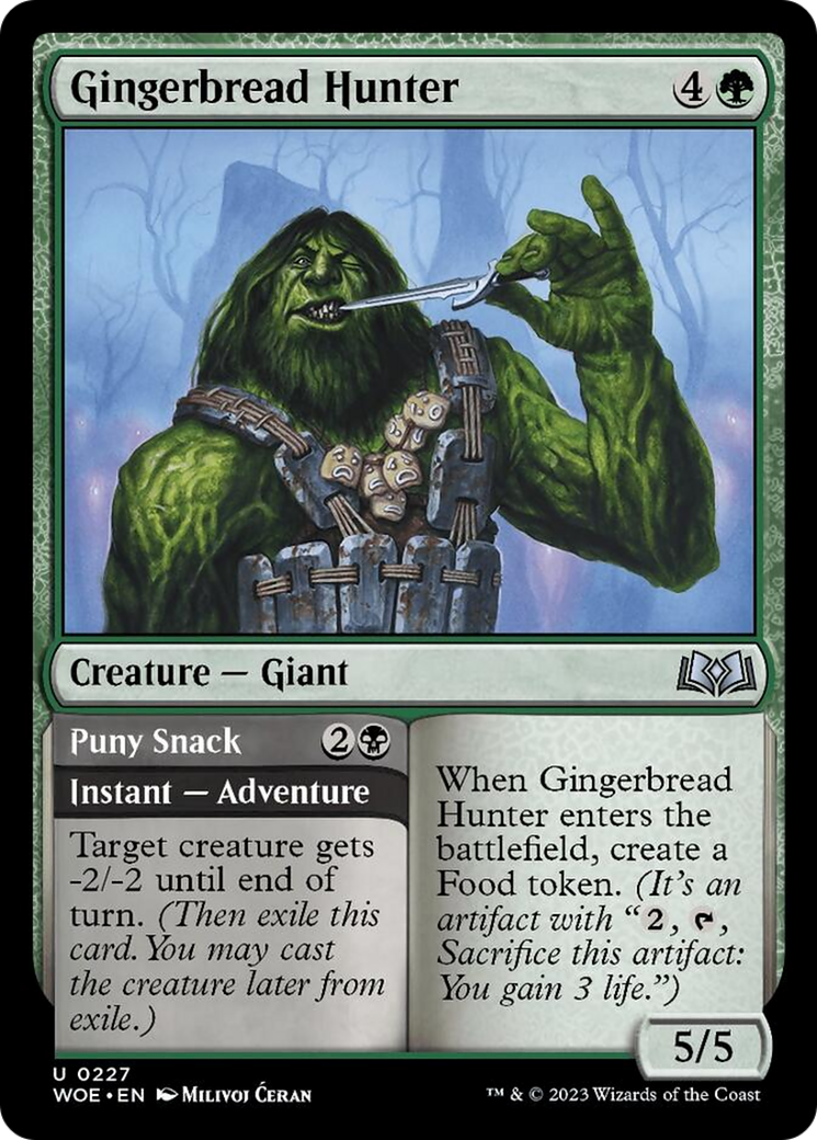 Gingerbread Hunter // Puny Snack [Wilds of Eldraine] | Jomio and Rueliete's Cards and Comics