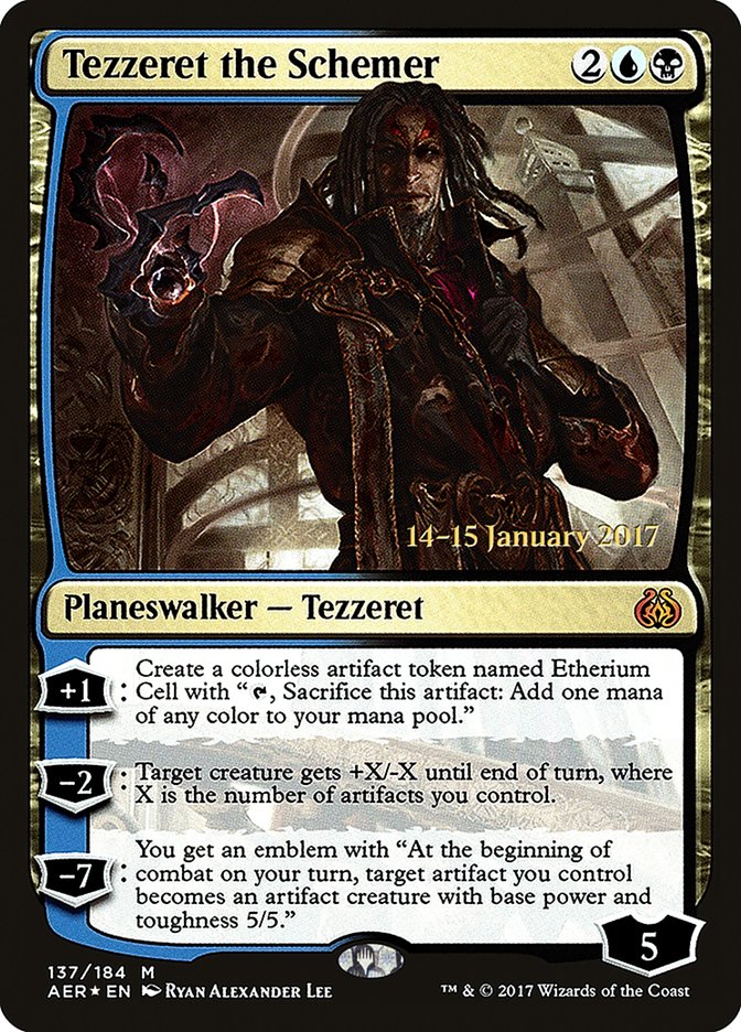 Tezzeret the Schemer [Aether Revolt Prerelease Promos] | Jomio and Rueliete's Cards and Comics