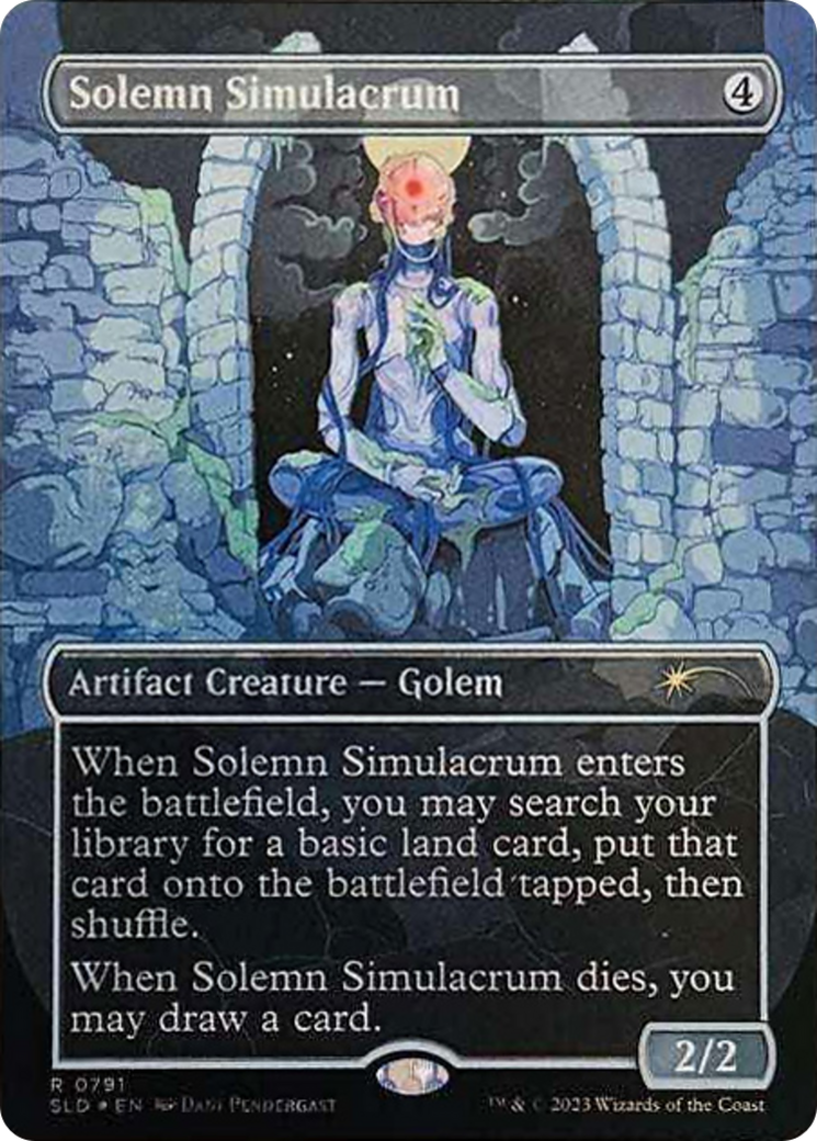 Solemn Simulacrum (0791) (Galaxy Foil) [Secret Lair Drop Series] | Jomio and Rueliete's Cards and Comics