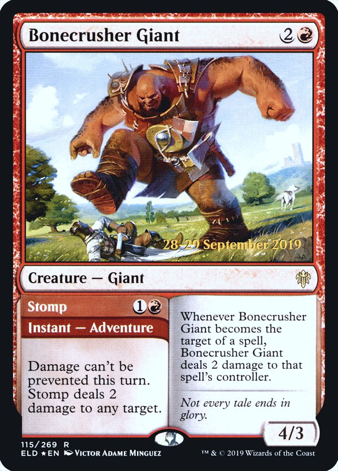 Bonecrusher Giant // Stomp [Throne of Eldraine Prerelease Promos] | Jomio and Rueliete's Cards and Comics