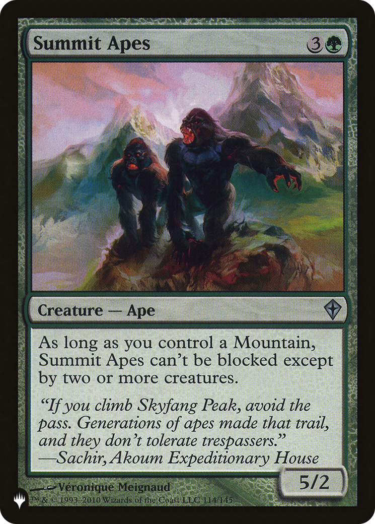 Summit Apes [The List] | Jomio and Rueliete's Cards and Comics