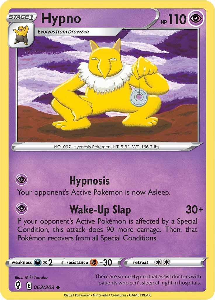 Hypno (062/203) [Sword & Shield: Evolving Skies] | Jomio and Rueliete's Cards and Comics