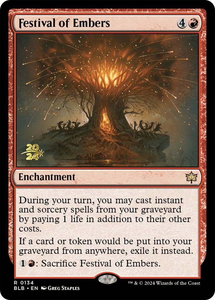 Festival of Embers [Bloomburrow Prerelease Promos] | Jomio and Rueliete's Cards and Comics