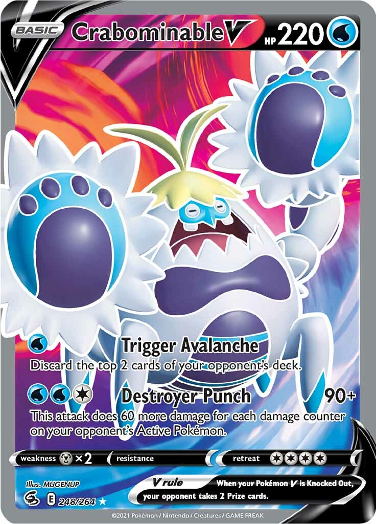 Crabominable V (248/264) [Sword & Shield: Fusion Strike] | Jomio and Rueliete's Cards and Comics