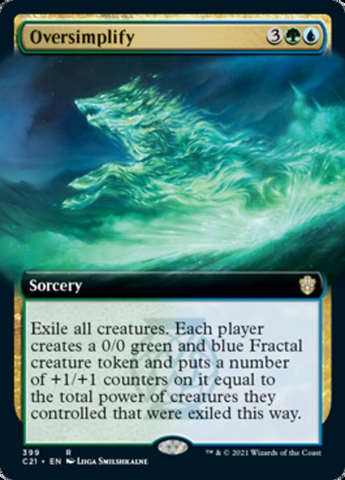 Oversimplify (Extended Art) [Commander 2021] | Jomio and Rueliete's Cards and Comics