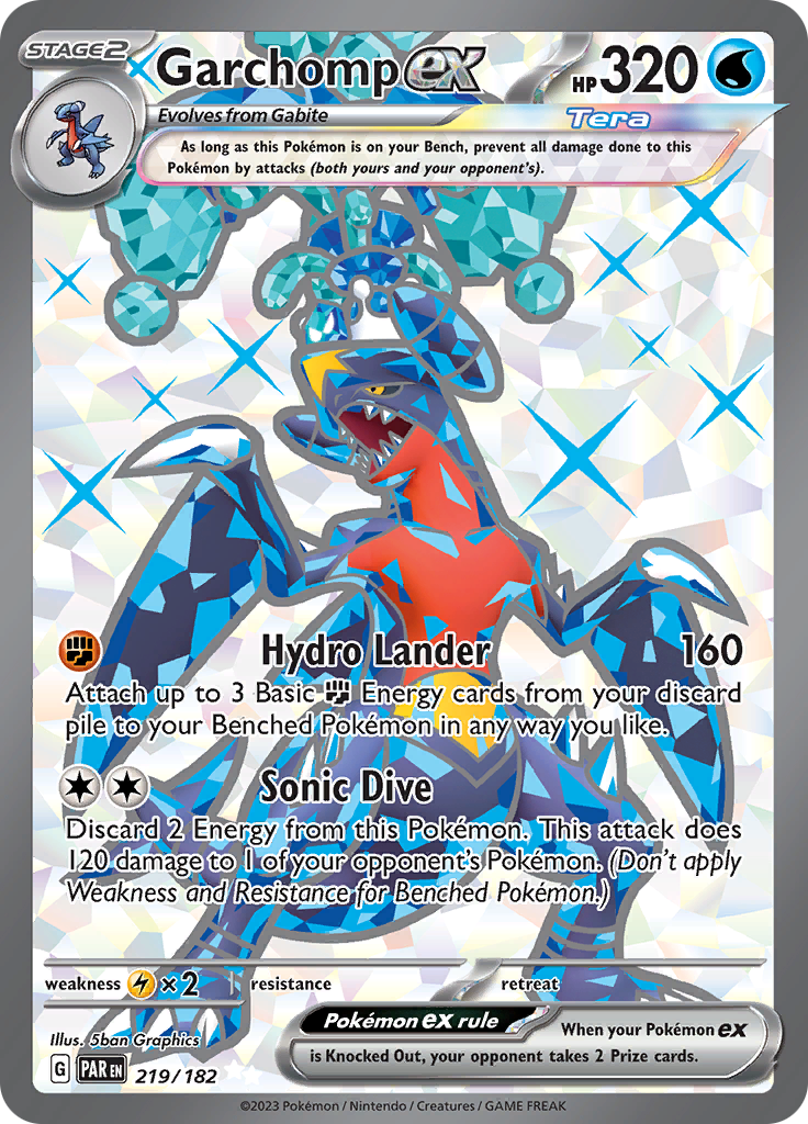 Garchomp ex (219/182) [Scarlet & Violet: Paradox Rift] | Jomio and Rueliete's Cards and Comics