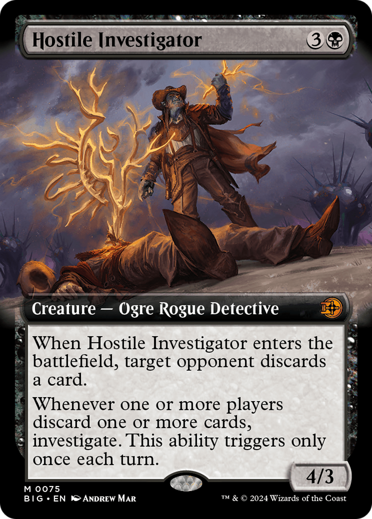 Hostile Investigator (Extended Art) [Outlaws of Thunder Junction: The Big Score] | Jomio and Rueliete's Cards and Comics