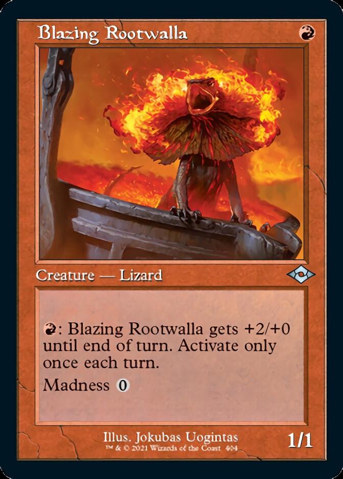Blazing Rootwalla (Retro Foil Etched) [Modern Horizons 2] | Jomio and Rueliete's Cards and Comics