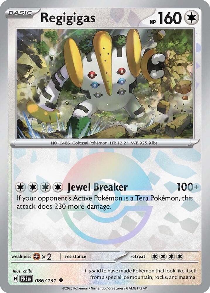 Regigigas (086/131) (Poke Ball Pattern) [Scarlet & Violet: Prismatic Evolutions] | Jomio and Rueliete's Cards and Comics