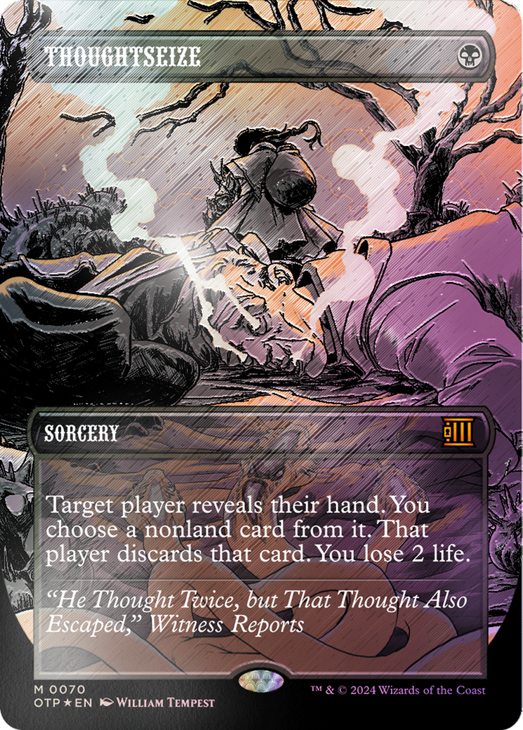 Thoughtseize (Textured Foil) [Outlaws of Thunder Junction: Breaking News] | Jomio and Rueliete's Cards and Comics