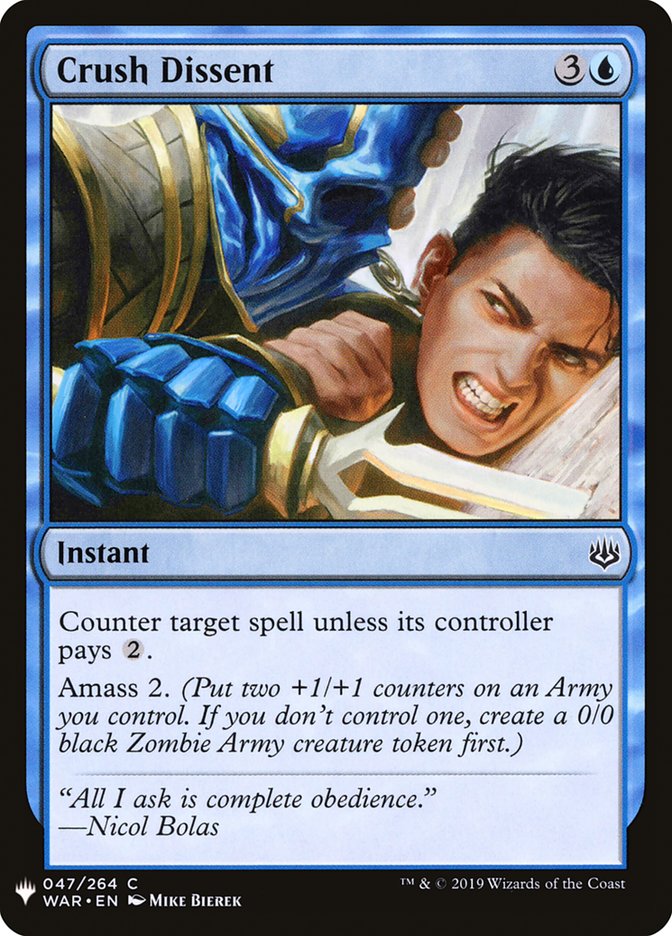 Crush Dissent [Mystery Booster] | Jomio and Rueliete's Cards and Comics