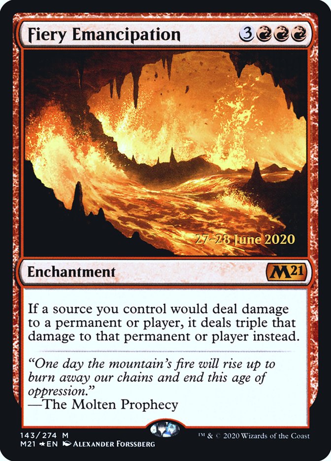 Fiery Emancipation [Core Set 2021 Prerelease Promos] | Jomio and Rueliete's Cards and Comics