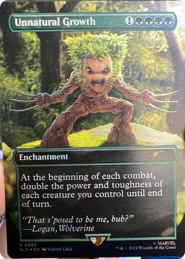 Unnatural Growth (Rainbow Foil) [Secret Lair Drop Series] | Jomio and Rueliete's Cards and Comics