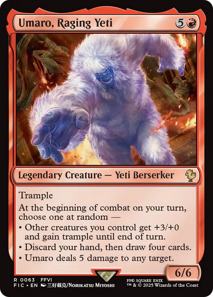 Umaro, Raging Yeti [FINAL FANTASY Commander] | Jomio and Rueliete's Cards and Comics