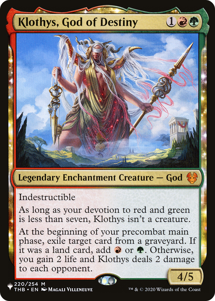 Klothys, God of Destiny [The List] | Jomio and Rueliete's Cards and Comics