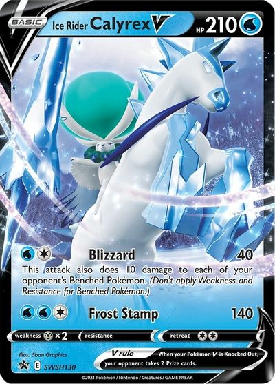 Ice Rider Calyrex V (SWSH130) (Jumbo Card) [Sword & Shield: Black Star Promos] | Jomio and Rueliete's Cards and Comics