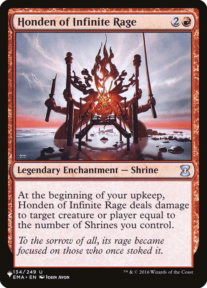 Honden of Infinite Rage [The List] | Jomio and Rueliete's Cards and Comics