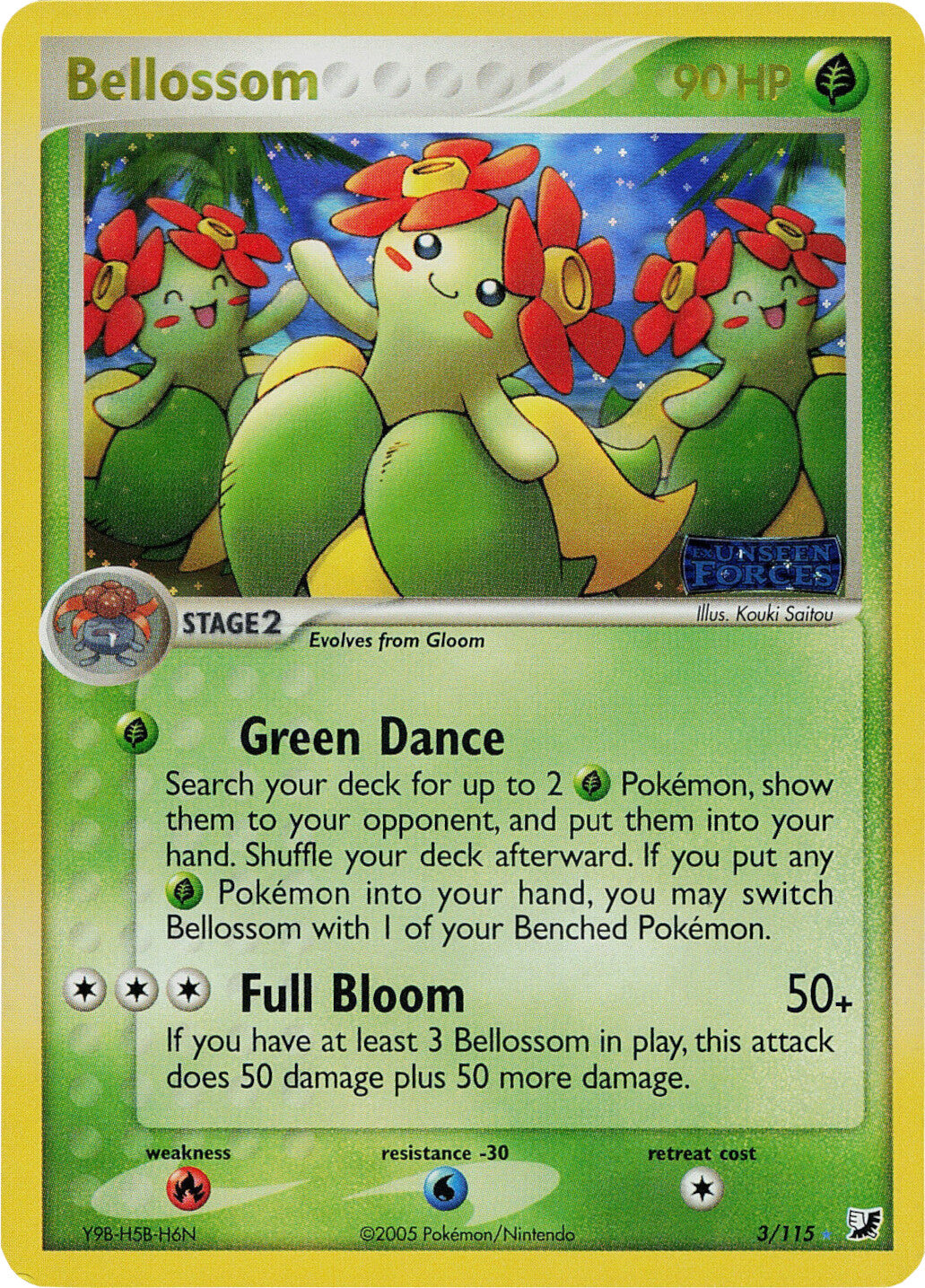 Bellossom (3/115) (Stamped) [EX: Unseen Forces] | Jomio and Rueliete's Cards and Comics