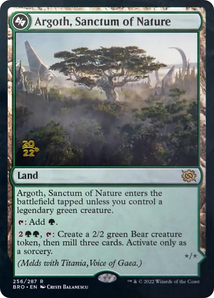 Argoth, Sanctum of Nature [The Brothers' War Prerelease Promos] | Jomio and Rueliete's Cards and Comics