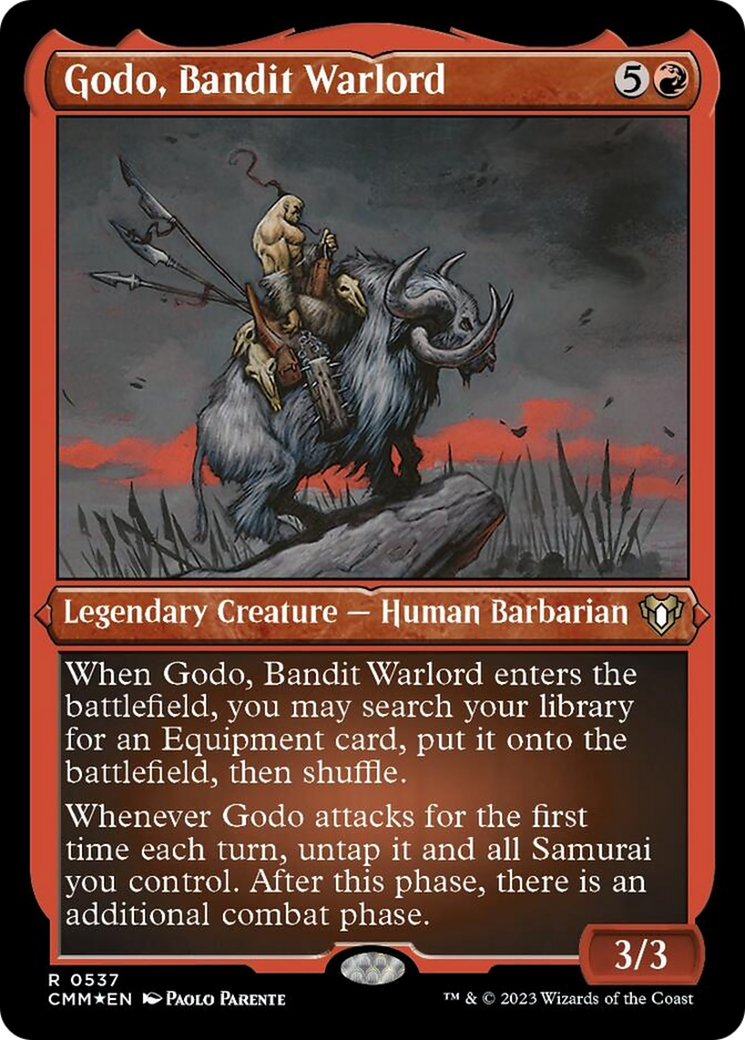 Godo, Bandit Warlord (Foil Etched) [Commander Masters] | Jomio and Rueliete's Cards and Comics