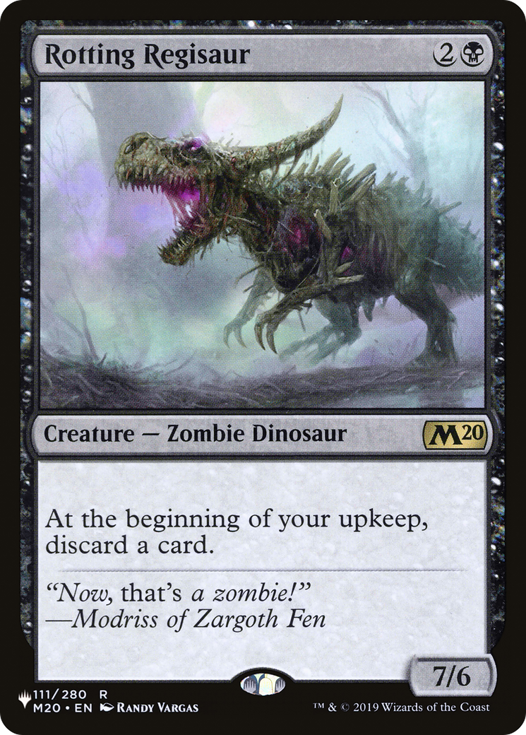 Rotting Regisaur [The List] | Jomio and Rueliete's Cards and Comics