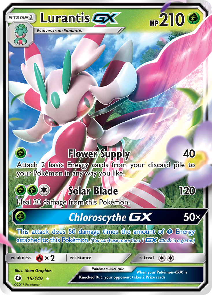 Lurantis GX (15/149) [Sun & Moon: Base Set] | Jomio and Rueliete's Cards and Comics