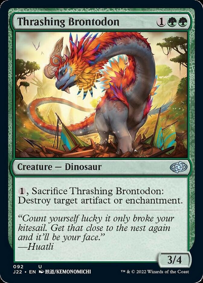 Thrashing Brontodon [Jumpstart 2022] | Jomio and Rueliete's Cards and Comics