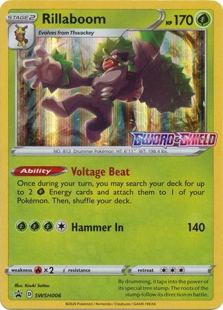 Rillaboom (SWSH006) (Prerelease Promo) [Sword & Shield: Black Star Promos] | Jomio and Rueliete's Cards and Comics