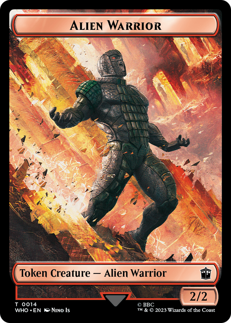Soldier // Alien Warrior Double-Sided Token [Doctor Who Tokens] | Jomio and Rueliete's Cards and Comics