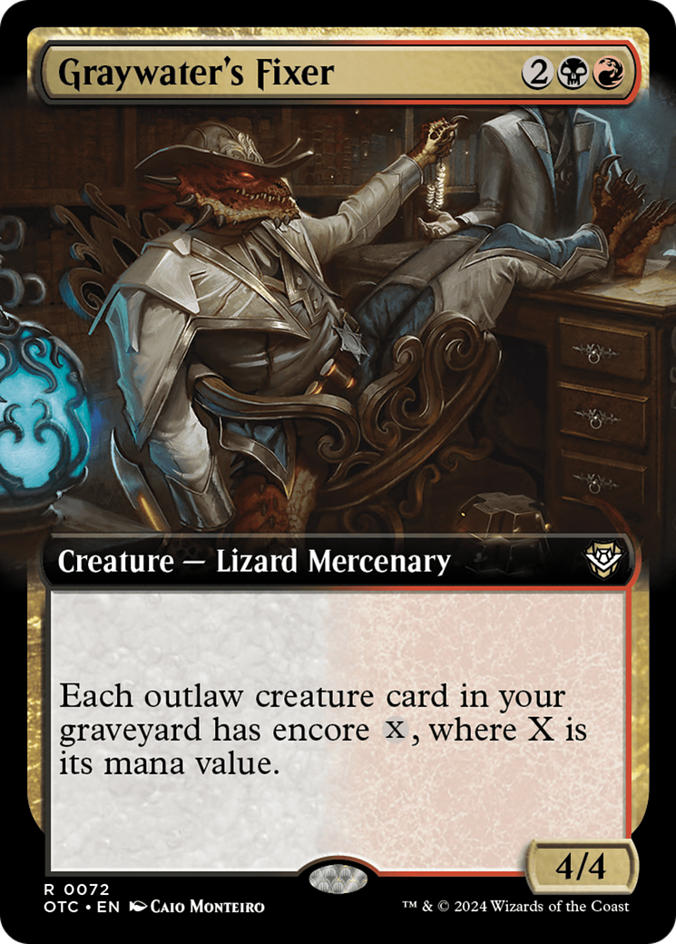 Graywater's Fixer (Extended Art) [Outlaws of Thunder Junction Commander] | Jomio and Rueliete's Cards and Comics