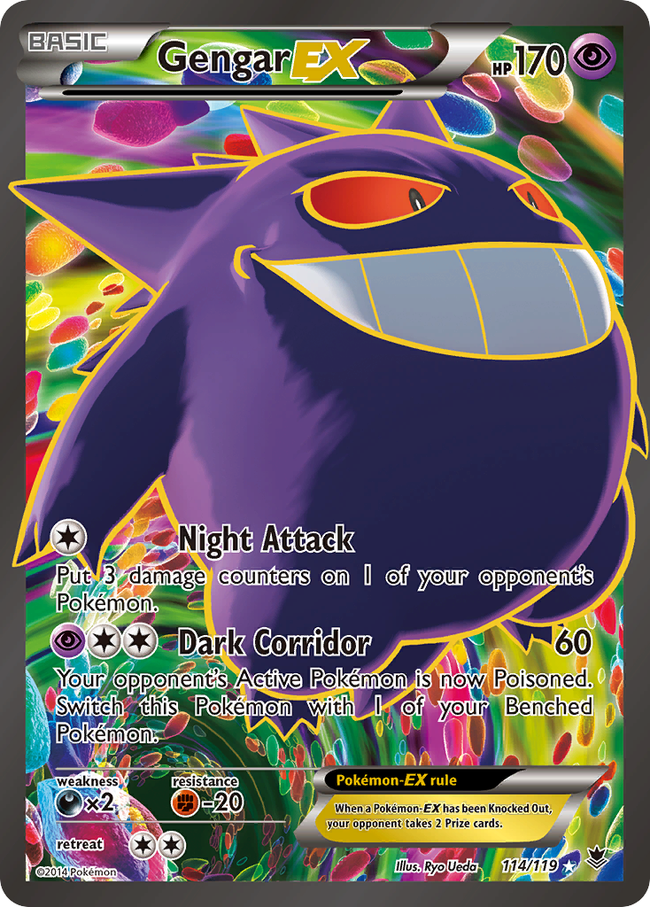 Gengar EX (114/119) [XY: Phantom Forces] | Jomio and Rueliete's Cards and Comics
