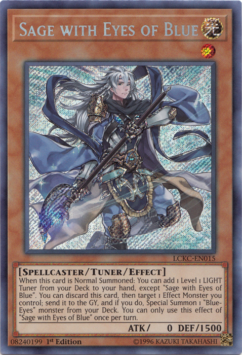 Sage with Eyes of Blue [LCKC-EN015] Secret Rare | Jomio and Rueliete's Cards and Comics