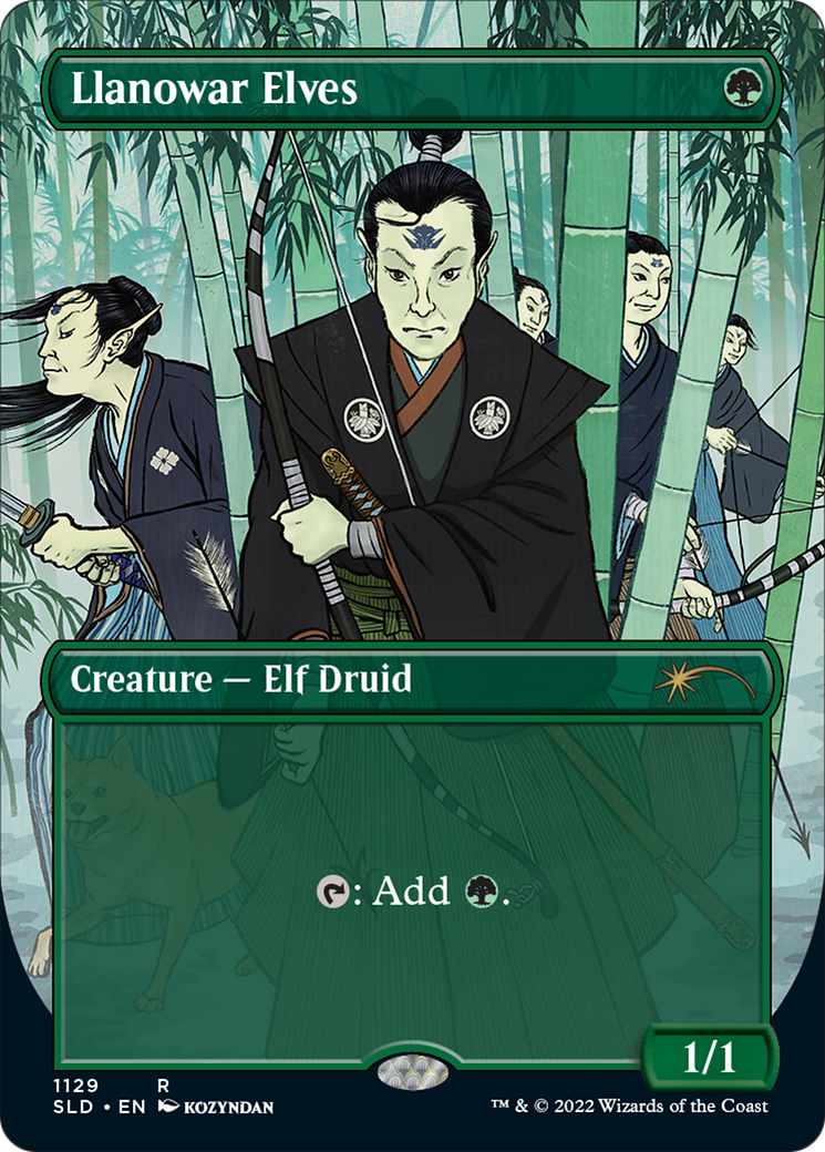 Llanowar Elves (Borderless) [Secret Lair Drop Series] | Jomio and Rueliete's Cards and Comics