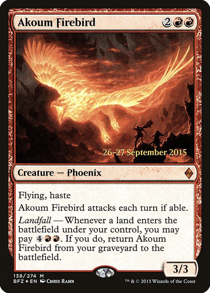 Akoum Firebird [Battle for Zendikar Prerelease Promos] | Jomio and Rueliete's Cards and Comics