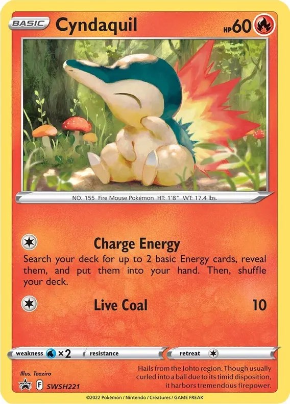 Cyndaquil (SWSH221) (Cosmos Holo) [Sword & Shield: Black Star Promos] | Jomio and Rueliete's Cards and Comics