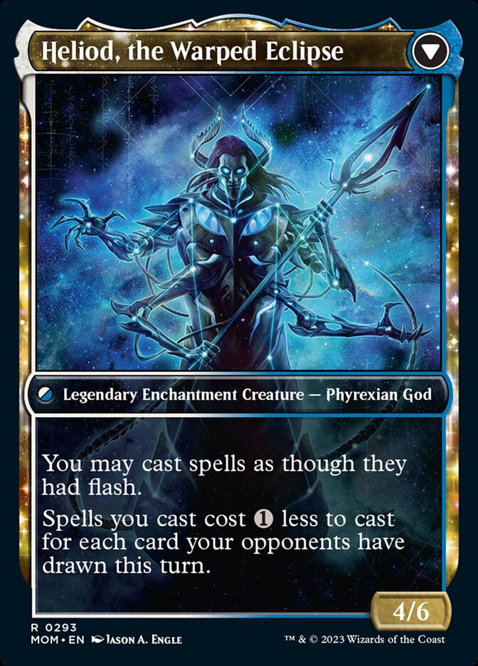 Heliod, the Radiant Dawn // Heliod, the Warped Eclipse (Showcase Planar Booster Fun) [March of the Machine] | Jomio and Rueliete's Cards and Comics