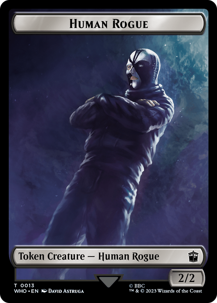 Human Rogue // Clue (0022) Double-Sided Token [Doctor Who Tokens] | Jomio and Rueliete's Cards and Comics