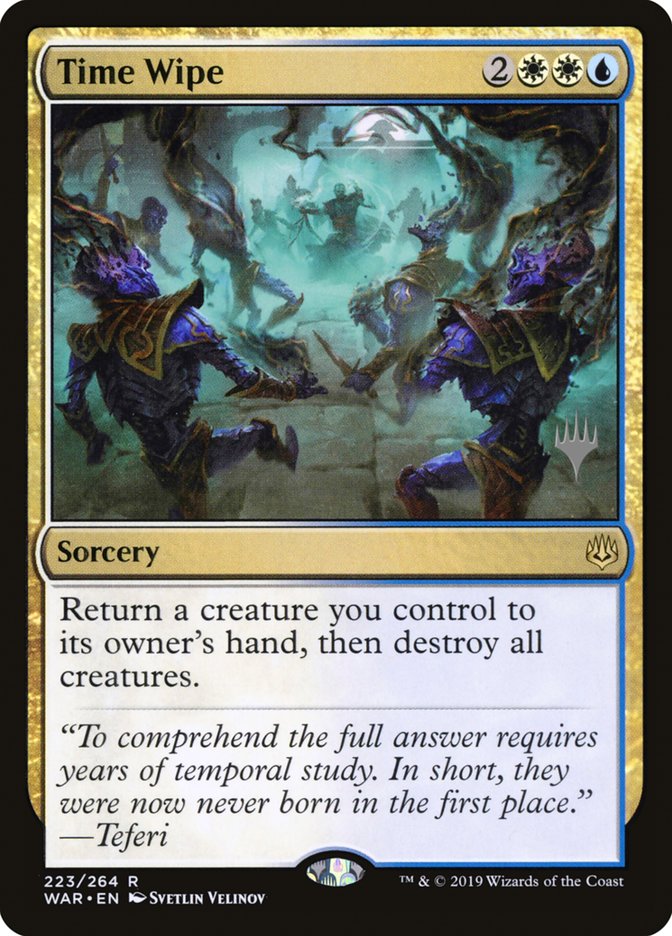 Time Wipe (Promo Pack) [War of the Spark Promos] | Jomio and Rueliete's Cards and Comics