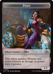 Treasure // Pilot Double-Sided Token [Aetherdrift Tokens] | Jomio and Rueliete's Cards and Comics