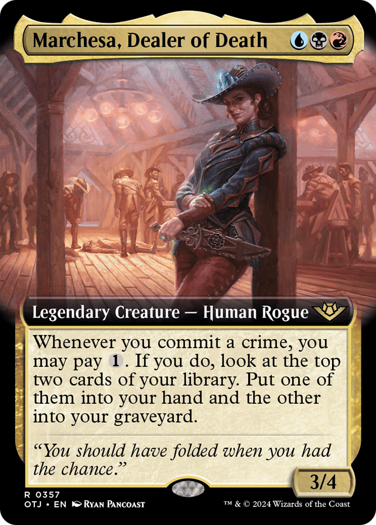 Marchesa, Dealer of Death (Extended Art) [Outlaws of Thunder Junction] | Jomio and Rueliete's Cards and Comics