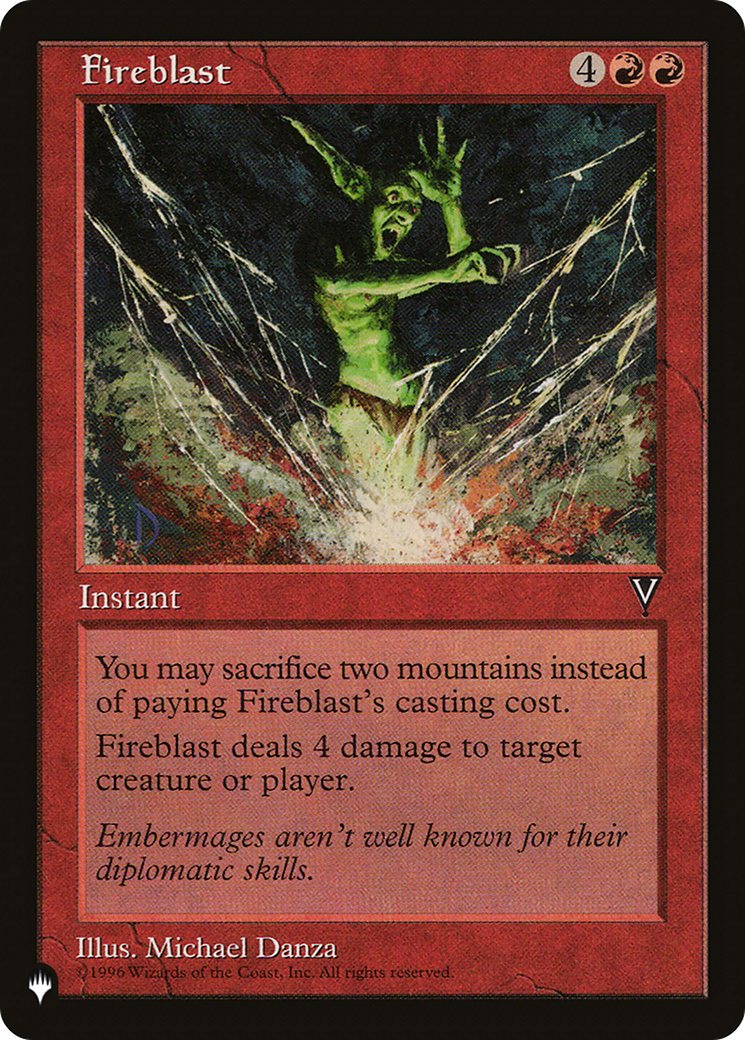 Fireblast [The List] | Jomio and Rueliete's Cards and Comics