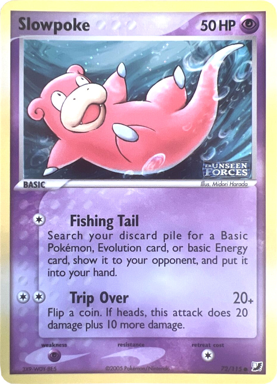 Slowpoke (72/115) (Stamped) [EX: Unseen Forces] | Jomio and Rueliete's Cards and Comics