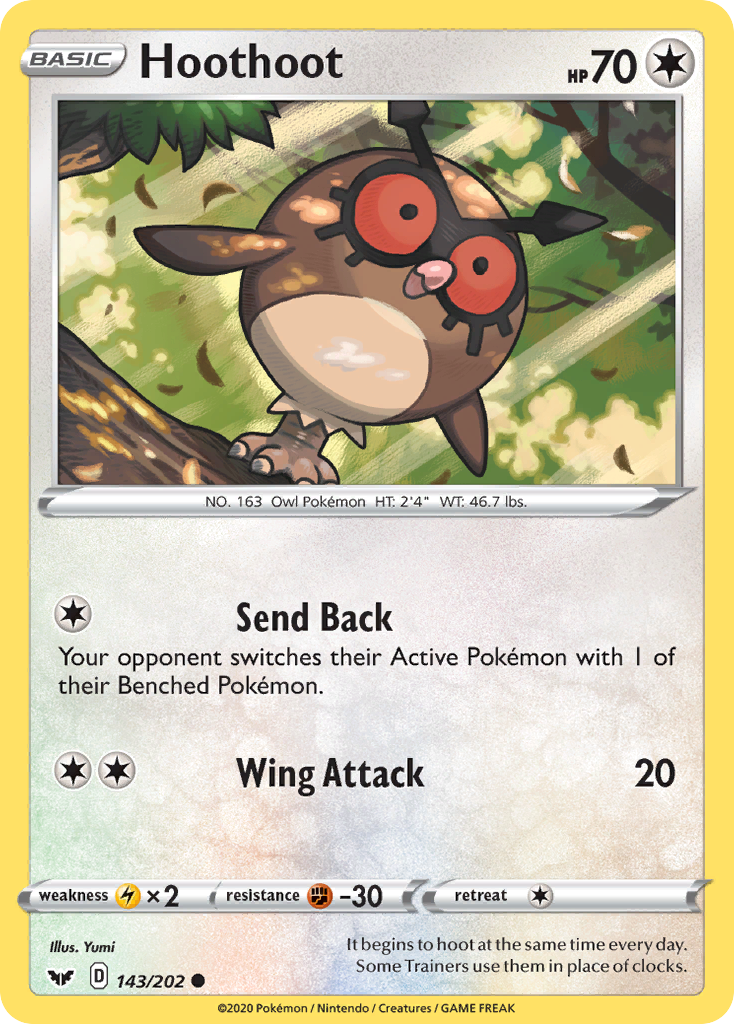 Hoothoot (143/202) [Sword & Shield: Base Set] | Jomio and Rueliete's Cards and Comics