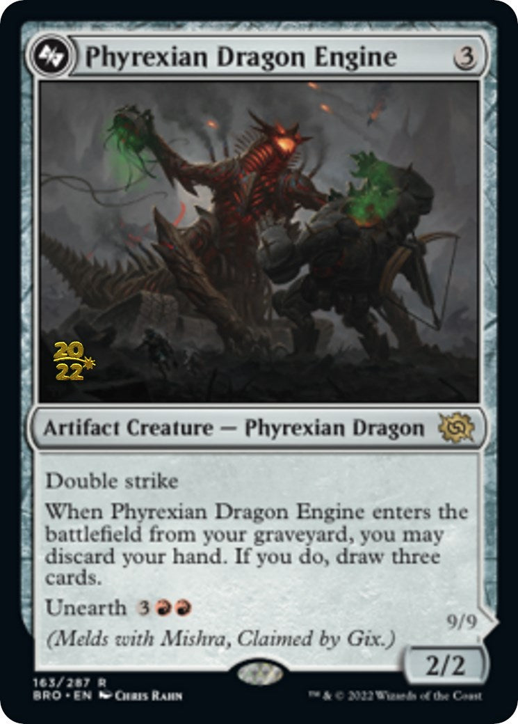 Phyrexian Dragon Engine [The Brothers' War Prerelease Promos] | Jomio and Rueliete's Cards and Comics