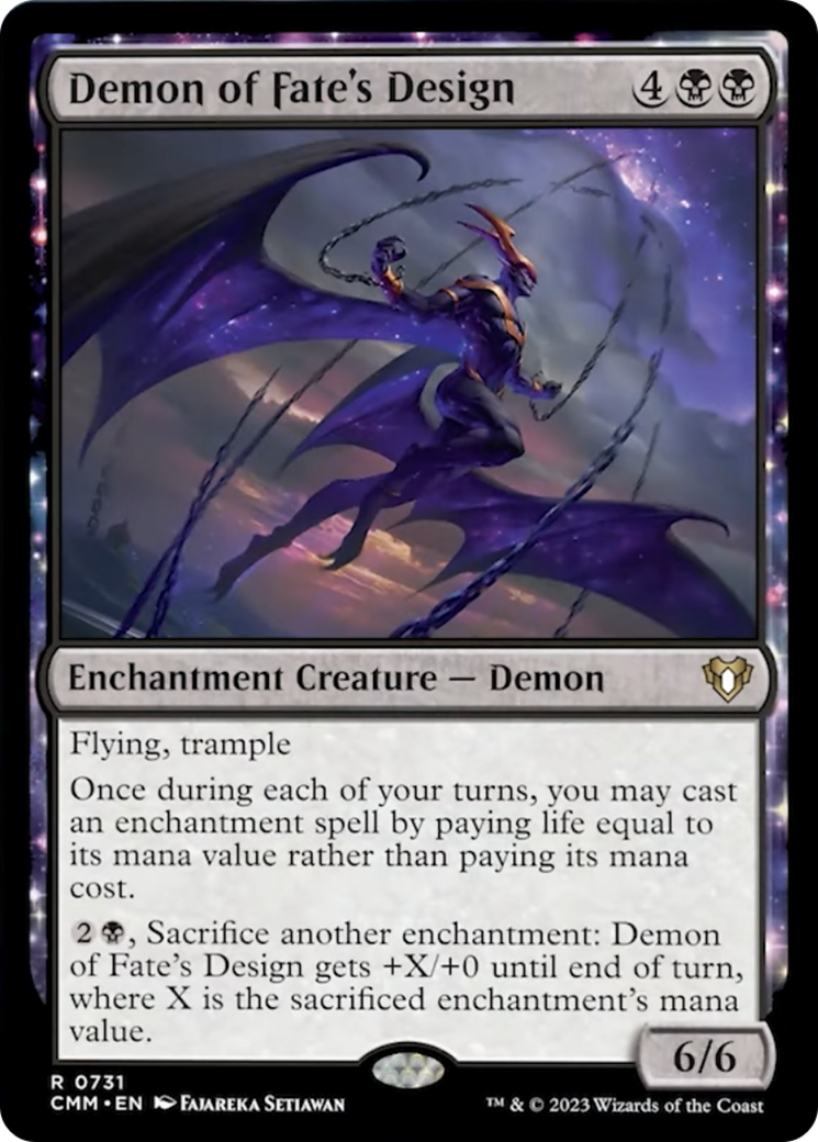 Demon of Fate's Design [Commander Masters] | Jomio and Rueliete's Cards and Comics