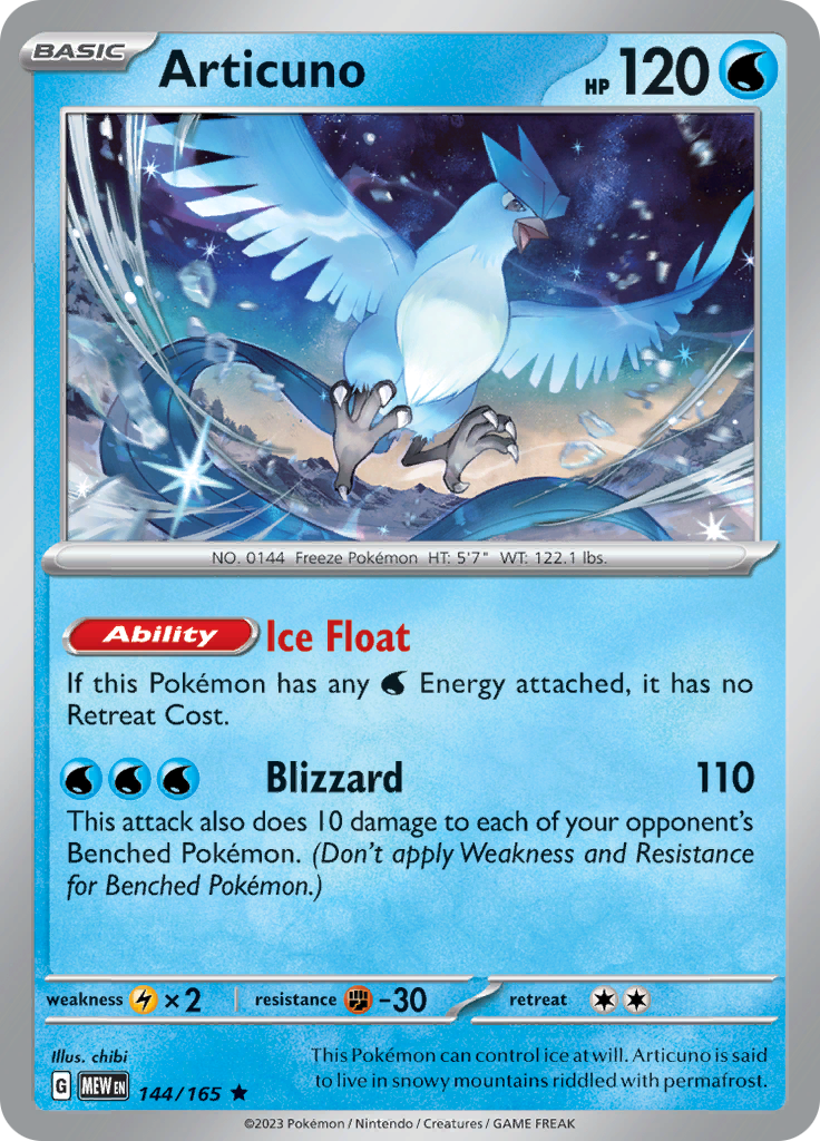 Articuno (144/165) [Scarlet & Violet 151] | Jomio and Rueliete's Cards and Comics
