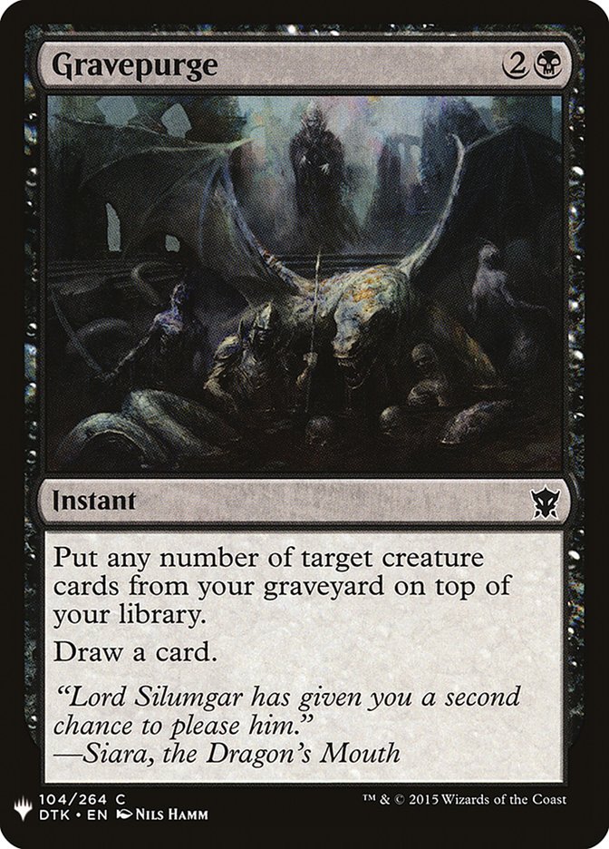 Gravepurge [Mystery Booster] | Jomio and Rueliete's Cards and Comics