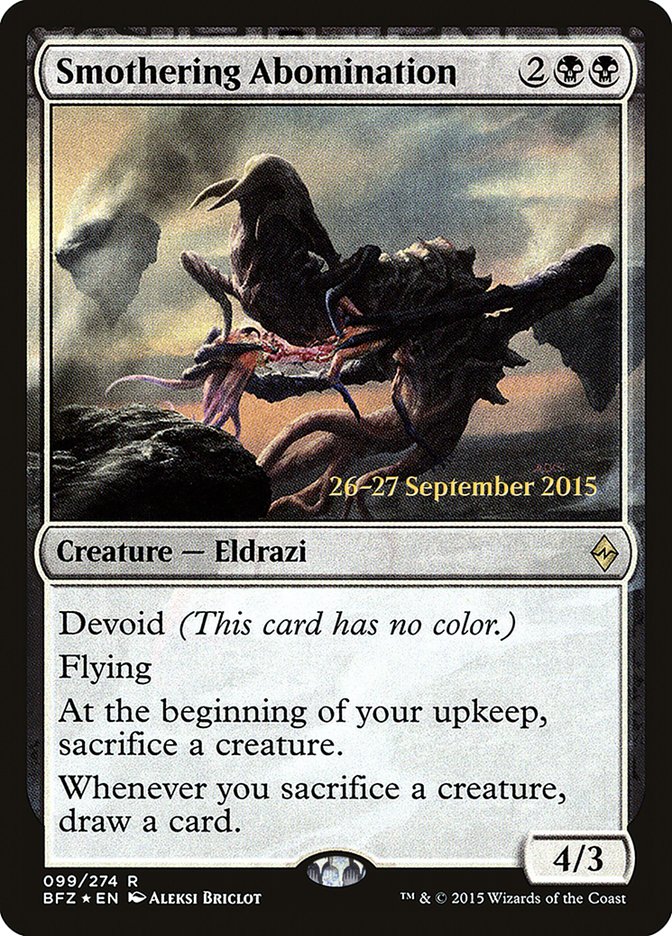 Smothering Abomination [Battle for Zendikar Prerelease Promos] | Jomio and Rueliete's Cards and Comics