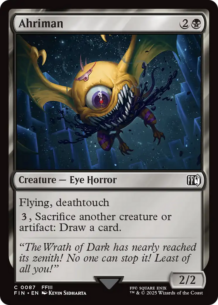 Ahriman [FINAL FANTASY] | Jomio and Rueliete's Cards and Comics